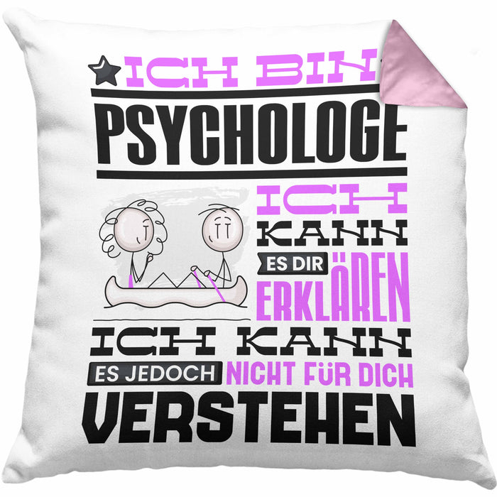 Kanufahrer Geschenk Kaffee-Kissen mit Füllung 40x40 Geschenkidee für Kanufahrer Ich Bin Kanufahrer Ich Kann Es Dir Erklären Jedoch Nicht Für Dich Verstehen Spruch Lustig (Grau) Rosa Trendation