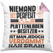 Plattenladenbesitzer Geschenk Kissen mit Füllung 40x40 Lustige Geschenkidee für Plattenladenbesitzer Geburtstag Niemand Ist Perfekt Aber Als Plattenladenbesitzer Ist Man Nah Dran (Grau) Rosa Trendation