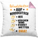 Windstärken Auf Norddeutsch Kissen mit Füllung 40x40 Geschenk Norddeutschland Spruch Büschen Wind Schiet Wetter (Grau) Rosa Trendation