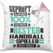 Handballspieler Geschenk Lustiger Spruch für Handballspieler Geschenkidee Bester Handballspieler Der WeltKissen mit Füllung 40x40 (Grau) Rosa Trendation
