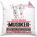 Musiker Geschenk Kissen mit Füllung 40x40 Ich Bin Musiker Aber Sag Doch Einfach Superheld Lustige Geschenkdiee für Musiker (Grau) Rosa Trendation