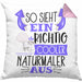 So Sieht Ein Richtig Cooler Naturmaler Aus Kissen mit Füllung 40x40 Geschenk für Naturmaler Geburtstag Geschenkdiee (Grau) Rosa Trendation