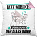 Jazz-Musiker Kissen mit Füllung 40x40 Geschenk für Jazz-Musiker Der Mann Der Alles Kann Geschenkidee zum Geburtstag (Grau) Rosa Trendation