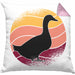 Ente Geschenk Vintage Kissen mit Füllung 40x40 Geschenk Retro Bauernhof Enten (Grau) Rosa Trendation