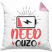 Need Ouzo Kissen mit Füllung 40x40 Geschenk Griechenland Geschenkidee (Grau) Rosa Trendation