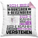 Rucksackreisender Geschenk Kaffee-Kissen mit Füllung 40x40 Geschenkidee für Rucksackreisender Ich Bin Rucksackreisender Ich Kann Es Dir Erklären Jedoch Nicht Für Dich Verstehen Spruch Lustig (Grau) Rosa Trendation