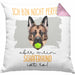 Schäferhund Besitzer Kissen mit Füllung 40x40 Geschenk Lustiger Spruch Geschenkidee Besitzerin Ich Bin Nicht toll Aber Mein Schäferhund Ist Es (Grau) Rosa Trendation