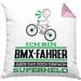 BMX-Fahrer Geschenk Kissen mit Füllung 40x40 Ich Bin BMX-Fahrer Aber Sag Doch Einfach Superheld Lustige Geschenkdiee für BMX-Fahrer (Grau) Rosa Trendation