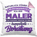 Lustige Kissen mit Füllung 40x40 für Maler Geschenk Natürlich führe Ich Selbstgespräche (Grau) Rosa Trendation