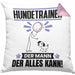 Hundetrainer Kissen mit Füllung 40x40 Geschenk für Hundetrainer Der Mann Der Alles Kann Geschenkidee zum Geburtstag (Grau) Rosa Trendation