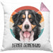Berner Sennen Besitzer Kissen mit Füllung 40x40 Geschenk Lustiger Spruch Geschenkidee Berner Sennen Mama Papa (Grau) Rosa Trendation