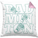 Lustige Badminton Kissen mit Füllung 40x40 Geschenk für Badmintonspieler Badminton Lehrer Coach Trainer Geschenkidee (Grau) Rosa Trendation