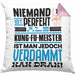 Kung-Fu-Meister Geschenk Kissen mit Füllung 40x40 Lustige Geschenkidee für Kung-Fu-Meister Geburtstag Niemand Ist Perfekt Aber Als Kung-Fu-Meister Ist Man Nah Dran (Grau) Rosa Trendation