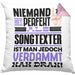 Songtexter Geschenk Kissen mit Füllung 40x40 Lustige Geschenkidee für Songtexter Geburtstag Niemand Ist Perfekt Aber Als Songtexter Ist Man Nah Dran (Grau) Rosa Trendation