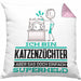 Katzenzüchter Geschenk Kissen mit Füllung 40x40 Ich Bin Katzenzüchter Aber Sag Doch Einfach Superheld Lustige Geschenkdiee für Katzenzüchter (Grau) Rosa Trendation