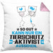 Tierschutzaktivist Geschenk Kissen mit Füllung 40x40 So Gut Kann Nur Ein Tierschutzaktivist Aussehen Geschenkidee (Grau) Rosa Trendation