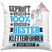 Kletterführer Geschenk Lustiger Spruch für Kletterführer Geschenkidee Bester Kletterführer Der WeltKissen mit Füllung 40x40 (Grau) Rosa Trendation