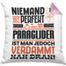 Paraglider Geschenk Kissen mit Füllung 40x40 Lustige Geschenkidee für Paraglider Geburtstag Niemand Ist Perfekt Aber Als Paraglider Ist Man Nah Dran (Grau) Rosa Trendation