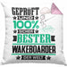 Wakeboarder Geschenk Lustiger Spruch für Wakeboarder Geschenkidee Bester Wakeboarder Der WeltKissen mit Füllung 40x40 (Grau) Rosa Trendation