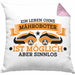 Lustige Kissen mit Füllung 40x40 für Mähroboter-Fans - Geschenkidee für Gartenliebhaber (Grau) Rosa Trendation