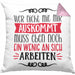 Lustige Kissen mit Füllung 40x40 mit Spruch als Geschenkidee Wer Nicht Mit Mir Auskommt (Grau) Rosa Trendation