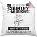 Country-Musiker Kissen mit Füllung 40x40 Geschenk für Country-Musiker Geburtstag Lustiger Spruch Was Ist Deine Superkraft (Grau) Rosa Trendation