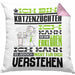 Katzenzüchter Geschenk Kaffee-Kissen mit Füllung 40x40 Geschenkidee für Katzenzüchter Ich Bin Katzenzüchter Ich Kann Es Dir Erklären Jedoch Nicht Für Dich Verstehen Spruch Lustig (Grau) Rosa Trendation