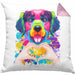 Golden Retriever Besitzer Farbe Love Kissen mit Füllung 40x40 Geschenk Lustiger Spruch Geschenkidee Golden Retriever Besitzerin (Grau) Rosa Trendation