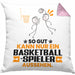 Basketballspieler Geschenk Kissen mit Füllung 40x40 So Gut Kann Nur Ein Basketballspieler Aussehen Geschenkidee (Grau) Rosa Trendation