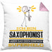 Saxophonist Geschenk Kissen mit Füllung 40x40 Ich Bin Saxophonist Aber Sag Doch Einfach Superheld Lustige Geschenkdiee für Saxophonist (Grau) Rosa Trendation