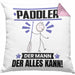 Paddler Kissen mit Füllung 40x40 Geschenk für Paddler Der Mann Der Alles Kann Geschenkidee zum Geburtstag (Grau) Rosa Trendation