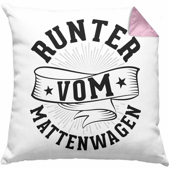 Sport-Lehrer Kissen mit Füllung 40x40 Geschenk Runter Vom Mattenwagen Geschenkidee (Grau) Rosa Trendation