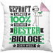 Biologe Geschenk Lustiger Spruch für Biologe Geschenkidee Bester Biologe Der WeltKissen mit Füllung 40x40 (Grau) Rosa Trendation
