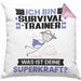 Survival-Trainer Kissen mit Füllung 40x40 Geschenk für Survival-Trainer Geburtstag Lustiger Spruch Was Ist Deine Superkraft (Grau) Rosa Trendation
