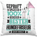 Hundefriseur Geschenk Lustiger Spruch für Hundefriseur Geschenkidee Bester Hundefriseur Der WeltKissen mit Füllung 40x40 (Grau) Rosa Trendation