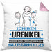 Urenkel Geschenk Kissen mit Füllung 40x40 Ich Bin Urenkel Aber Sag Doch Einfach Superheld Lustige Geschenkdiee für Urenkel (Grau) Rosa Trendation