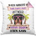 Rottweiler Besitzer Kissen mit Füllung 40x40 Geschenk Lustiger Spruch Geschenkidee Ich Arbeite Hart Damit Mein Rottweiler Seinen Traum Leben Kann (Grau) Rosa Trendation