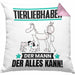Tierwohlhaber Kissen mit Füllung 40x40 Geschenk für Tierwohlhaber Der Mann Der Alles Kann Geschenkidee zum Geburtstag (Grau) Rosa Trendation
