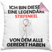 Stiefenkel Geschenk Kissen mit Füllung 40x40 Lustige Geschenkidee Geburtstag für Stiefenkel Ich Bin Dieser Legendäre Stiefenkel Von Dem Alle Geredet Haben (Grau) Rosa Trendation
