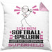 Softballspielerin Geschenk Kissen mit Füllung 40x40 Ich Bin Softballspielerin Aber Sag Doch Einfach Superheld Lustige Geschenkdiee für Softballspielerin (Grau) Rosa Trendation