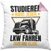 LKW Fahrer Geschenk Kissen mit Füllung 40x40 Lastkraftwagen-Fahrer Geschenkidee Lustiger Spruch Studieren Kann Jeder LKW Fahren Nur Die ELite (Grau) Rosa Trendation