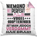 Vogel-Adoptierender Geschenk Kissen mit Füllung 40x40 Lustige Geschenkidee für Vogel-Adoptierender Geburtstag Niemand Ist Perfekt Aber Als Vogel-Adoptierender Ist Man Nah Dran (Grau) Rosa Trendation