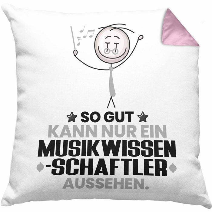 Musikwissenschaftler Geschenk Kissen mit Füllung 40x40 So Gut Kann Nur Ein Musikwissenschaftler Aussehen Geschenkidee (Grau) Rosa Trendation