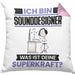 Sounddesigner Kissen mit Füllung 40x40 Geschenk für Sounddesigner Geburtstag Lustiger Spruch Was Ist Deine Superkraft (Grau) Rosa Trendation