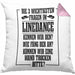 Linedance Geschenke Kissen mit Füllung 40x40 Geschenkidee Spruch Line Dance Frauen Sprüche Können Wir eine Wand Trocken (Grau) Rosa Trendation