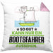 Bootsfahrer Geschenk Kissen mit Füllung 40x40 So Gut Kann Nur Ein Bootsfahrer Aussehen Geschenkidee (Grau) Rosa Trendation