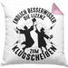 Bachelor Kissen mit Füllung 40x40 Master Studium Endlich Besserwisser Geschenk (Grau) Rosa Trendation