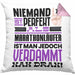 Marathonläufer Geschenk Kissen mit Füllung 40x40 Lustige Geschenkidee für Marathonläufer Geburtstag Niemand Ist Perfekt Aber Als Marathonläufer Ist Man Nah Dran (Grau) Rosa Trendation