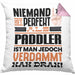 Paddler Geschenk Kissen mit Füllung 40x40 Lustige Geschenkidee für Paddler Geburtstag Niemand Ist Perfekt Aber Als Paddler Ist Man Nah Dran (Grau) Rosa Trendation