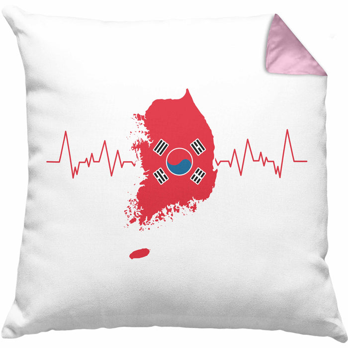 Seoul Kissen mit Füllung 40x40 Geschenk Südkorea South Korea Kpop Geschenkidee (Grau) Rosa Trendation